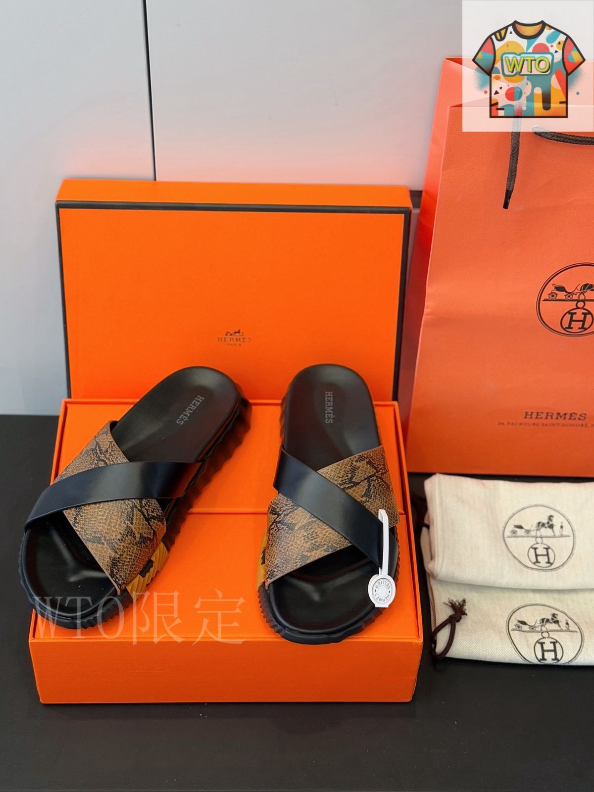 【足元から素敵に☆】HERMES オズスリッパ HERMES エルメス メンズ サンダル スリッパ09-2 - メルカリ