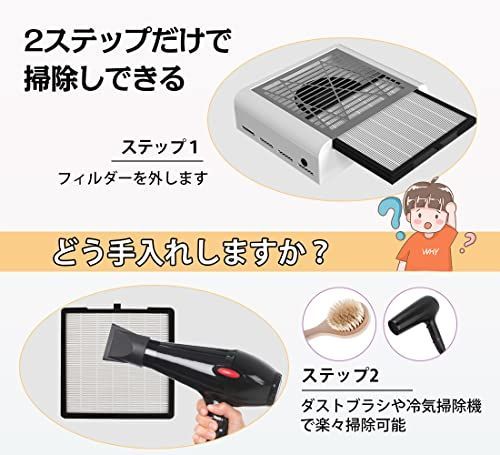 新着商品】CCYCCLネイル集塵機 ネイルダストコレクター 40W 強力