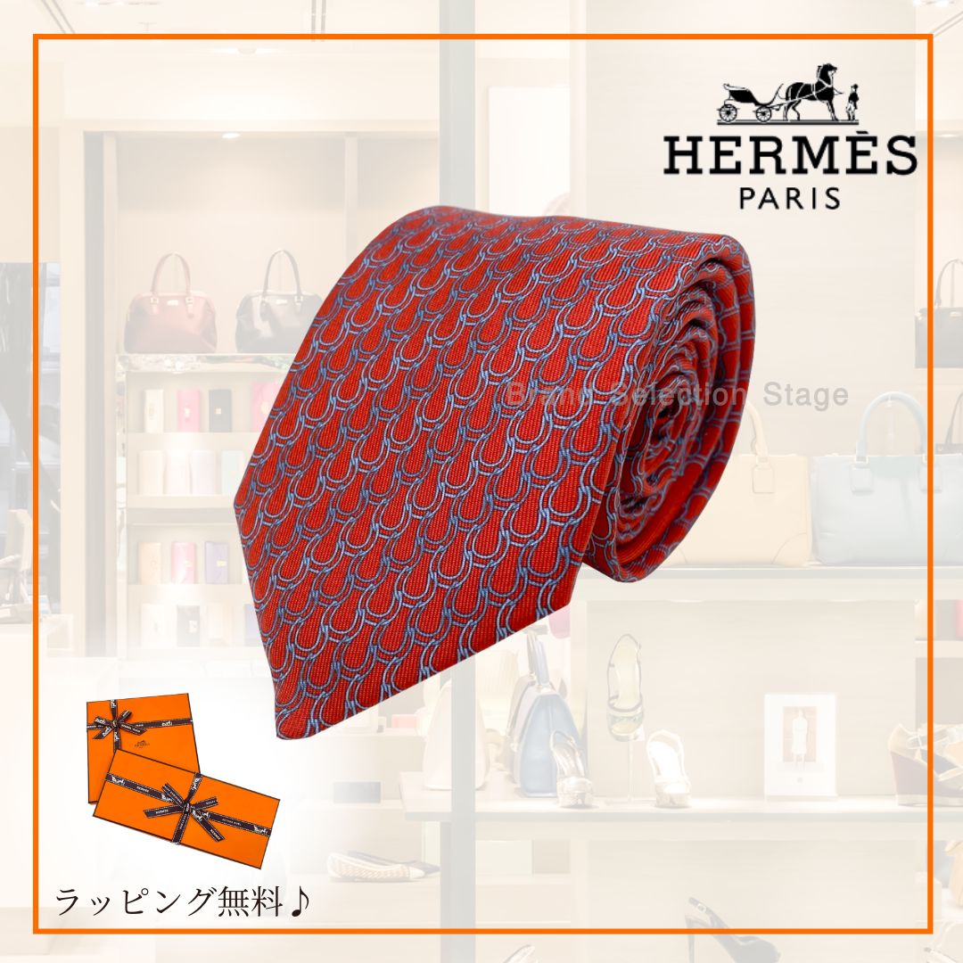 新品】エルメス HERMES ネクタイ シルクツイルタイ7cm《ジュ・デュ 