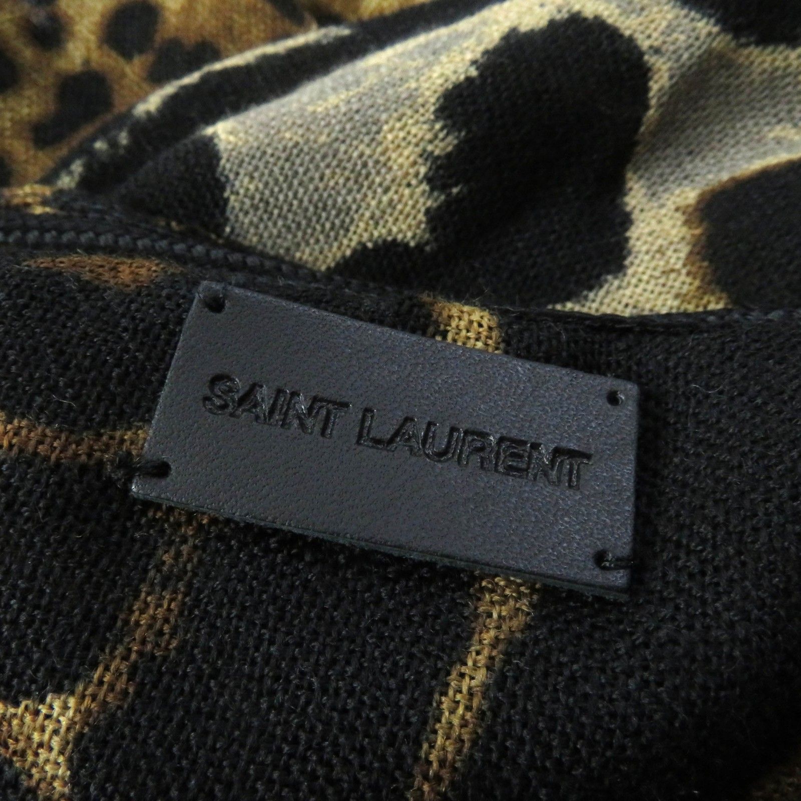 SAINT LAURENT PARIS サンローラン レオパードフリンジポンチョ SAINT LAURENT PARIS サンローラン レオパードフリンジポンチョ