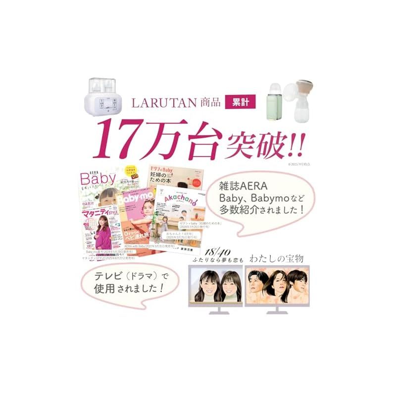 来店をご期待! ミルクウォーマー モバイル ボトル 哺乳瓶 ポット LARUTAN 調乳 多機能 ラルタン ミルク ウォーマー アイボリー 0