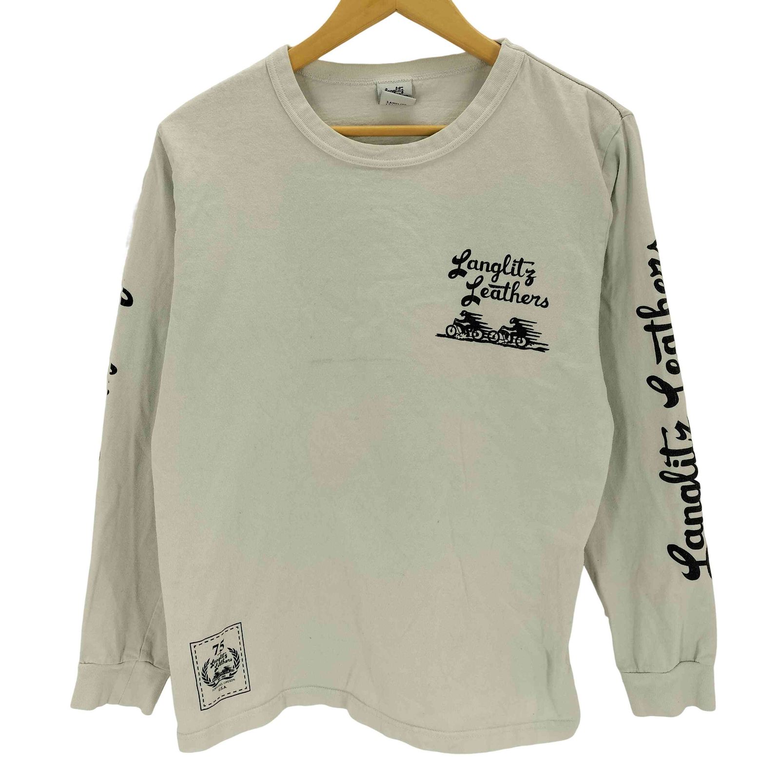ユーズドフルギ USED古着 {{LANGLITZ LEATHERS}}ロングスリーブTシャツ メンズ JPN：M 