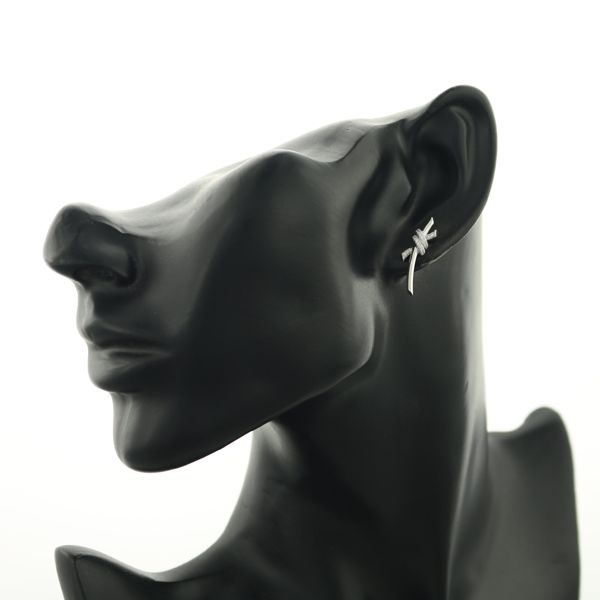 ティファニー ピアス ダイヤ ダイヤモンド ノット 片耳 K18WG