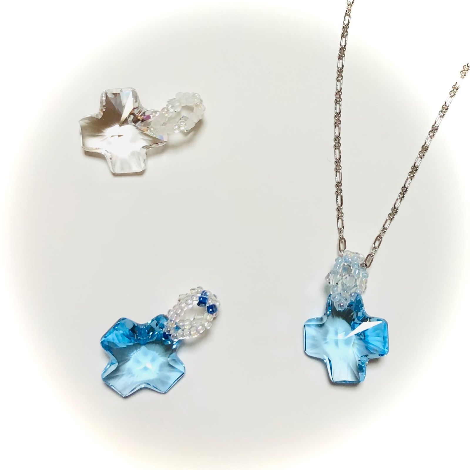スワロフスキーSWAROVSKI　カフス　イタリアガラス MONART製 SWAROVSKI - スワロフスキー デコレーショングラスの通販 by