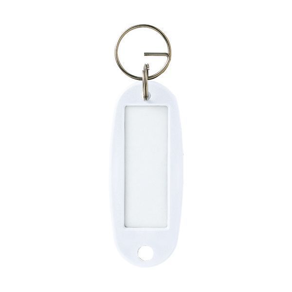 まとめ オープン工業 キーホルダー名札 ハードタイプ 白 KH-50-10-WH 1袋 10枚