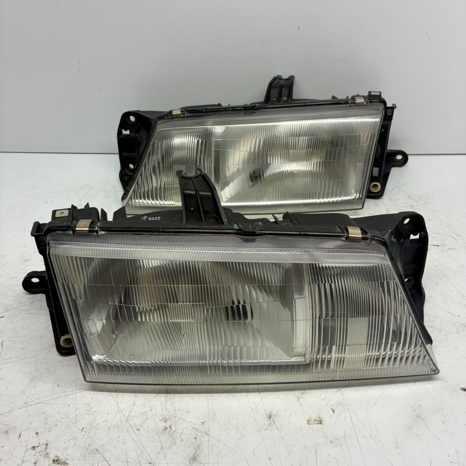 コーティング済 マツダ HEEA HEEP センティア ヘッドライト ランプ レンズ 左右セット LR ハロゲン koito 100-61775 印字 オ P70651