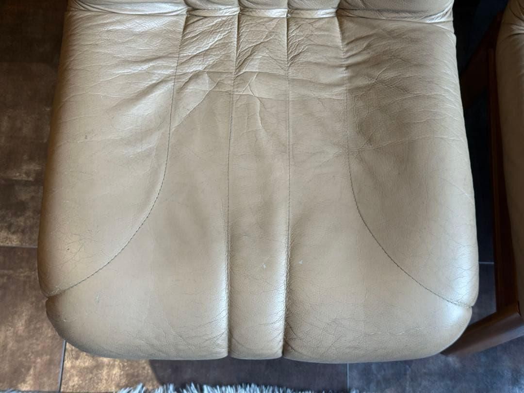 ②FUKURA フクラ　レザー　ヴィンテージ　レトロ　本革　ミッドセンチュリー ②FUKURA フクラ レザー ヴィンテージ レトロ 本革 ミッド