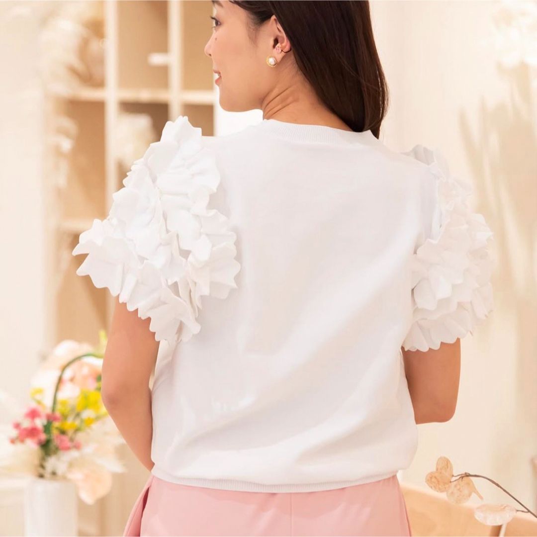 TREFLE+1 トレフルプラスワン NEWホイップブラウス ホワイト 未使用