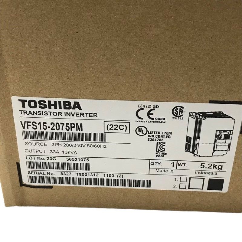 TOSHIBA 東芝 三相200V入力インバータ VFS15-2075PM 多機能 小型 【新品未開封品】 22404K110