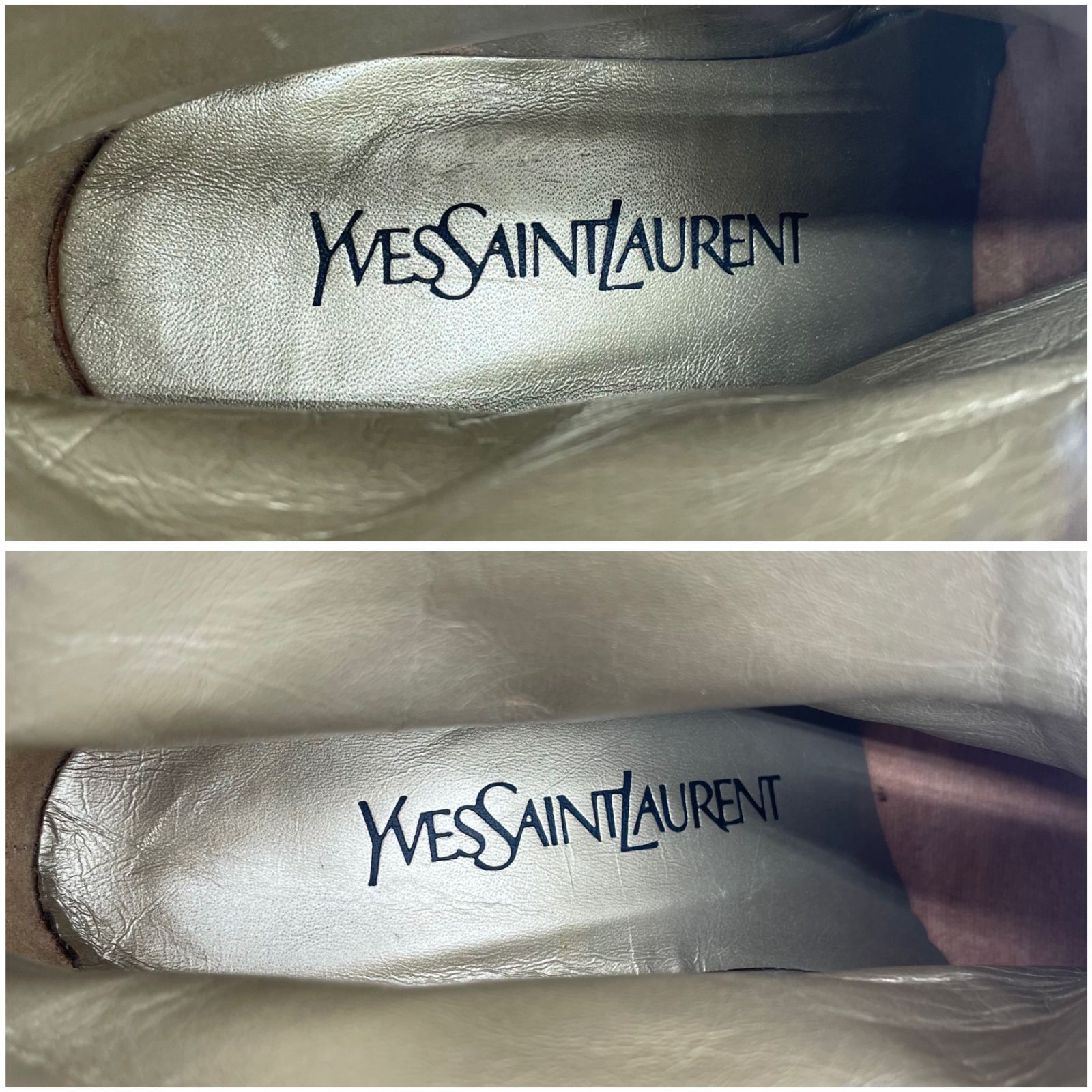 喜び Yves Saint Laurent サンローラン YSL ショートブーツ ミンクファー ブラウン スエード 351|2 22.5cm ファー チャーム ブーティ