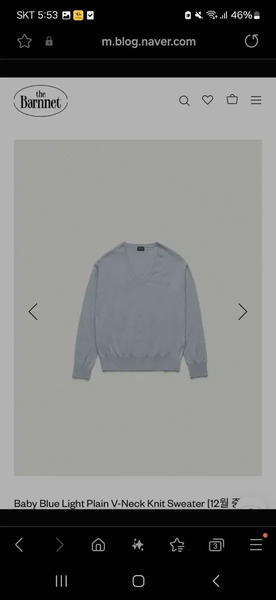 輝く The Barnnet ザ バーネット Light Plain V ー Neck Knit Sweater 【新品本物】