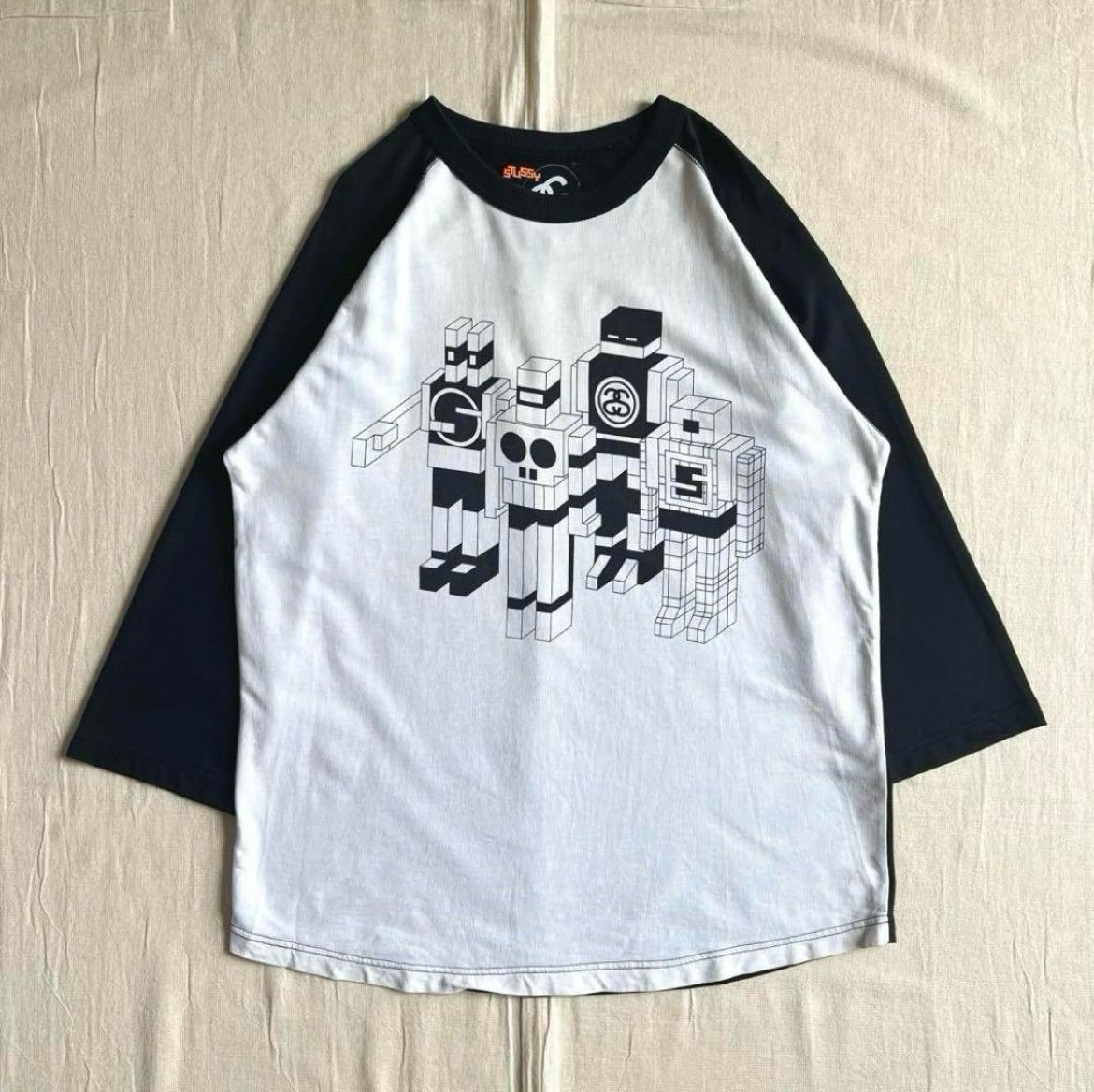 Y2K old stussy archive ラグラン　Tシャツ　グランジ　裏原 Y2K old stussy archive ラグランTシャツグランジ裏原