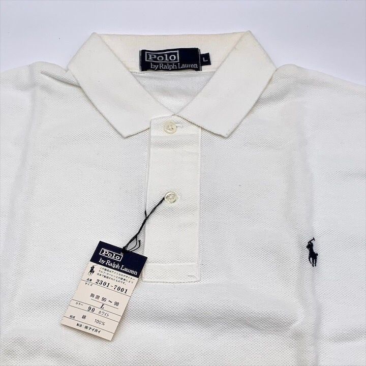 POLO RALPH LAUREN ホワイトポロシャツ M 未使用 タグ付き POLO Ralph Laurent ポロ 綿 100％ ポロシャツ メンズ