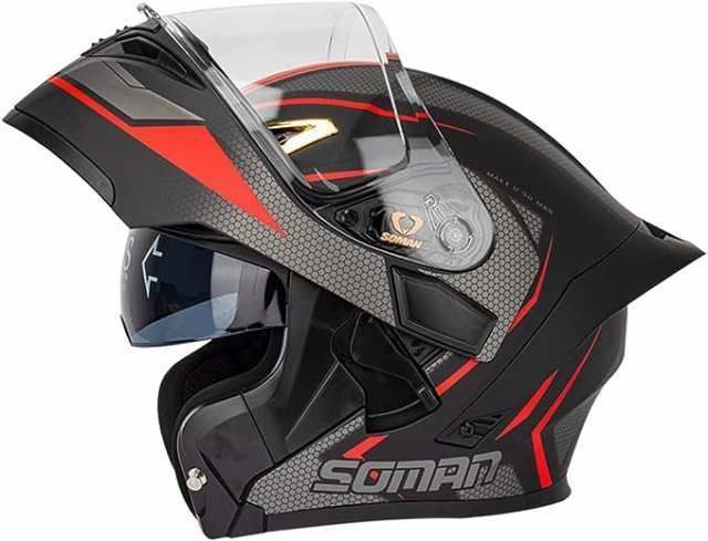 公道使用不可 PREDATOR HELMET フリップアップヘルメット Blade Warrior メガネ対応 海外輸入品 アメリカDOT、ECE安全認証 4色 SOMAN955S システムヘルメット バイク用ヘルメット フリップアップ