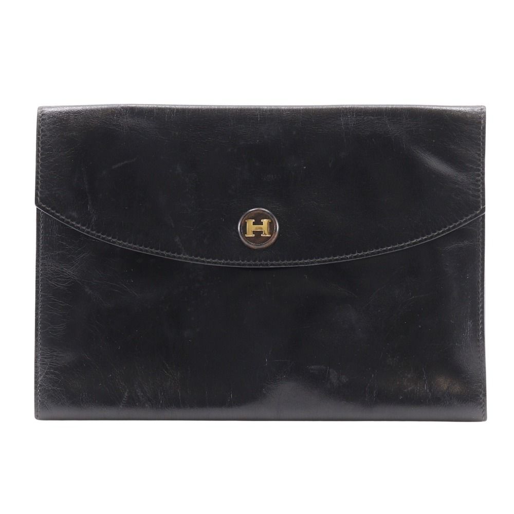 HERMES】エルメス ポシェット リオ ヴィンテージ ボックスカーフ 黒 〇