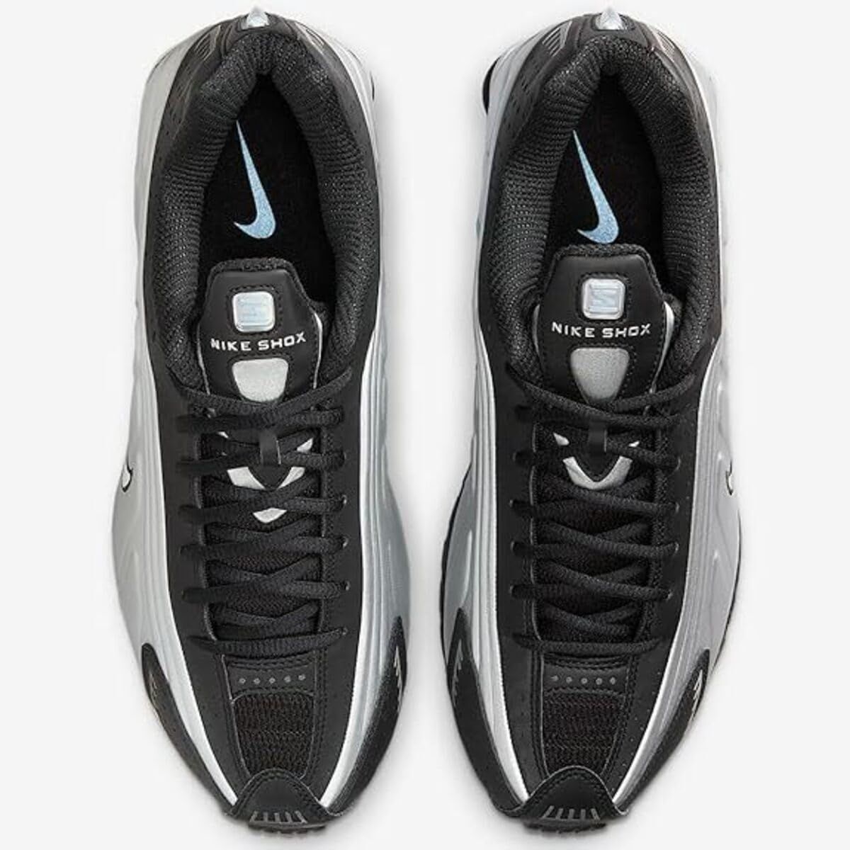 Nike Shox R4 ブラック/メタリックシルバー NIKE SHOX R4 METALLIC SILVER/METALLIC SILVER-BLACK（ナイキ