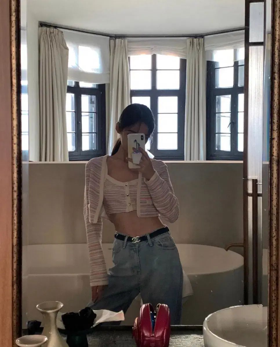 seooocookie ソークッキー レインボー ツイード トップス - カーディガン set