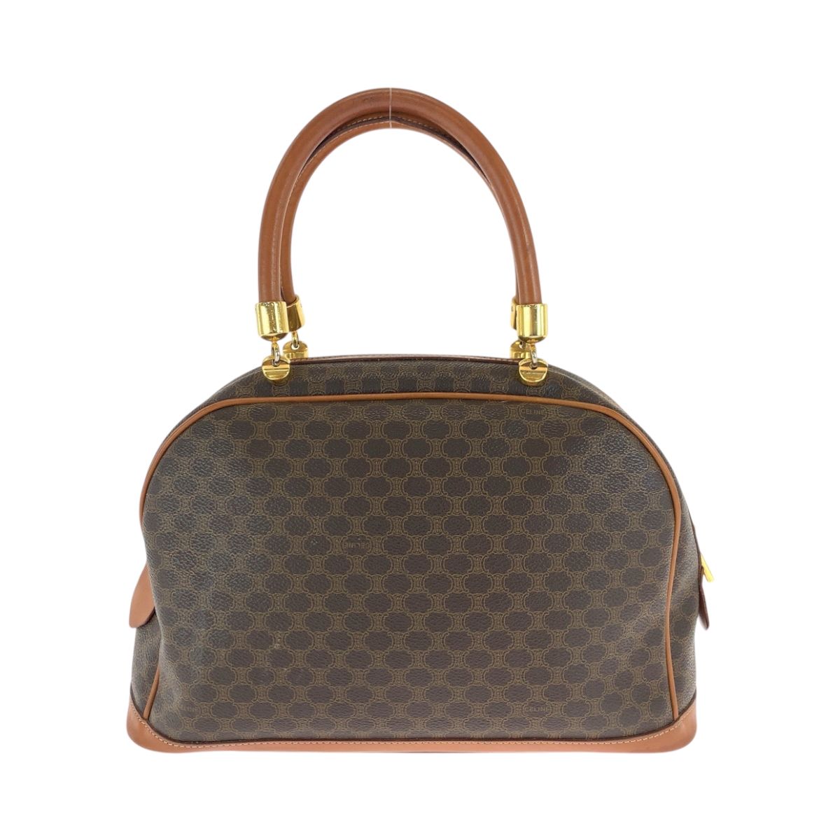 人気の新作 ブラウン マカダム セリーヌ CELINE ゴールド金具 MC97/2 PVC バッグ