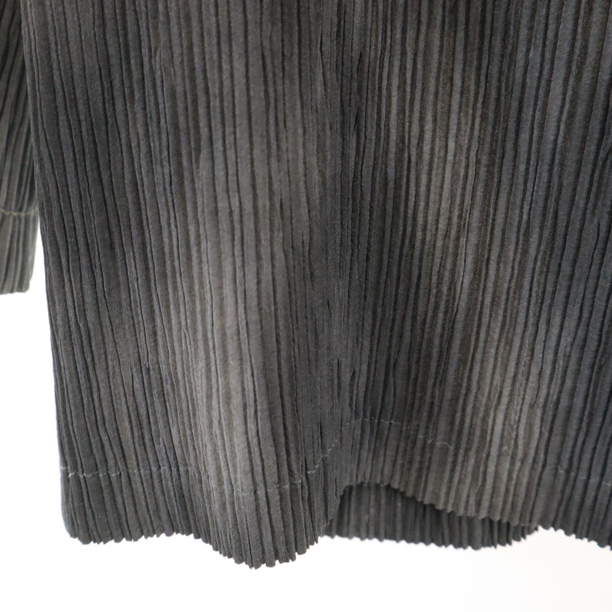 ISSEY MIYAKE - 古着 ISSEY MIYAKE イッセイミヤケ 90s オールド 日本製 プリーツ テーラードジャケット 2 グレー レディース ISSEY MIYAKE イッセイミヤケ 90s オールド 日本製 プリーツ