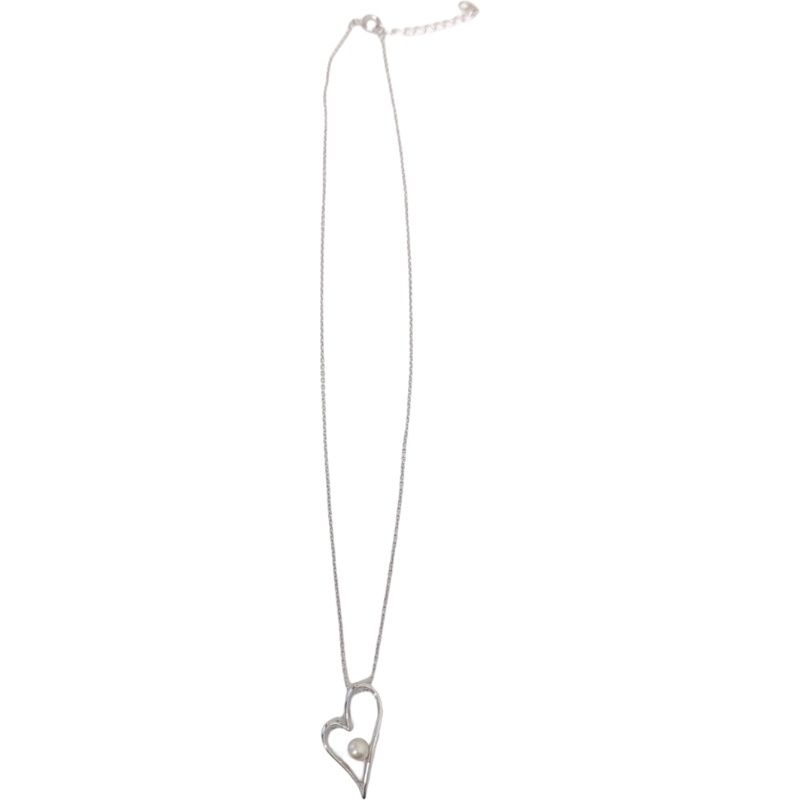 TASAKI タサキ シルバー パール ハート ペンダント ネックレス
