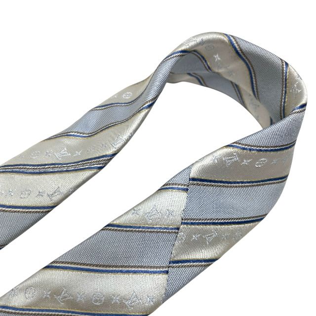 ルイ ヴィトン ネクタイ レギュラータイ モノグラム ストライプ シルク