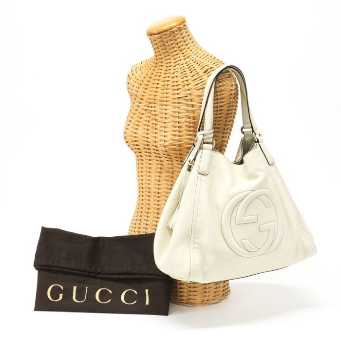 グッチ GUCCI ソーホー セラリウス フリンジ タッセル トート レザー  