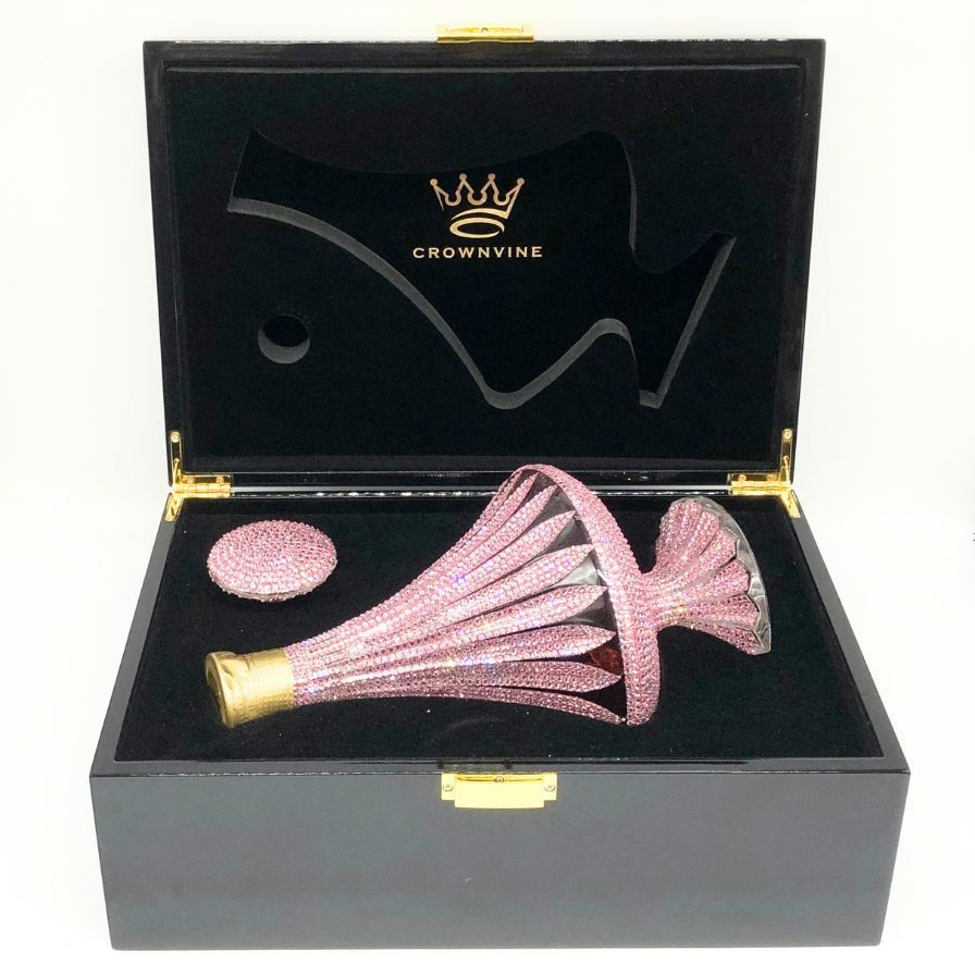 クラウンバイン クリスタルデキャンタ トラディションスタイル ピンク 600ml クラウンバイン トラディションスタイル ピンク 600ml【P1】 K9