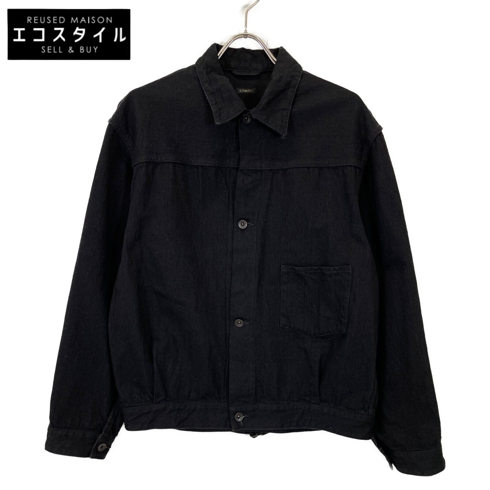 COMOLI コモリ Y03-01001 ブラック コットン デニムジャケット 2 