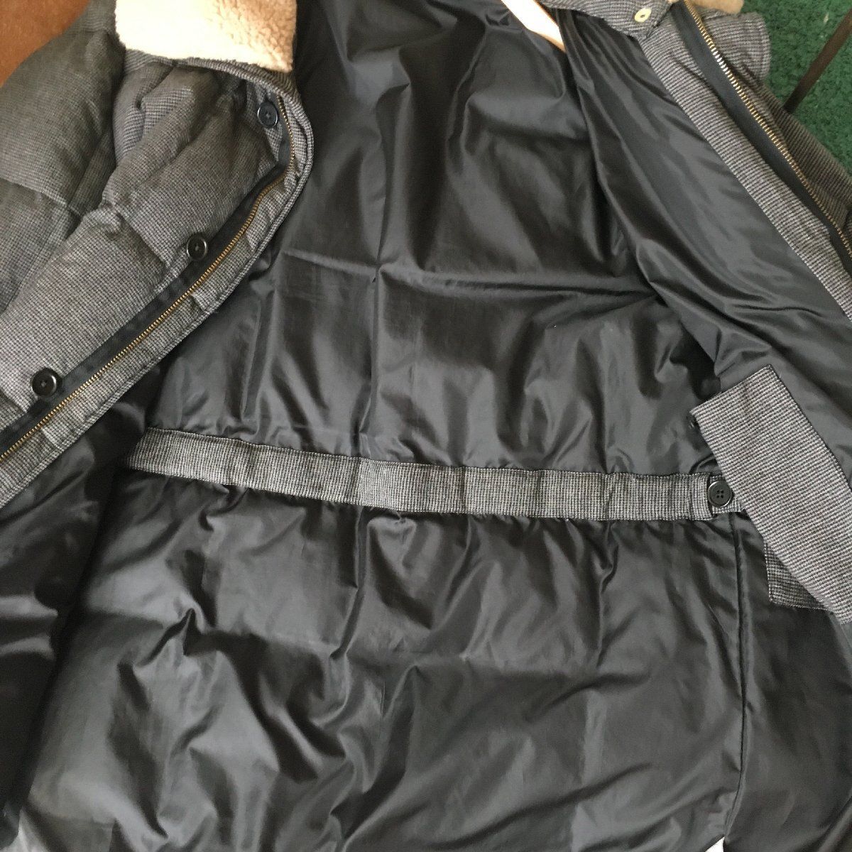 美品 Paul Smithポールスミス ウールボア ロング ダウン コート