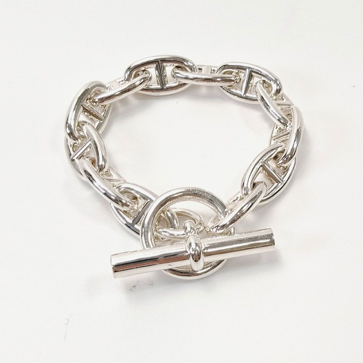 safari　新品　HERMES エルメス シェーヌダンクル　GM12 HERMES シェーヌダンクル ブレスレット GM/12コマ シルバー 925