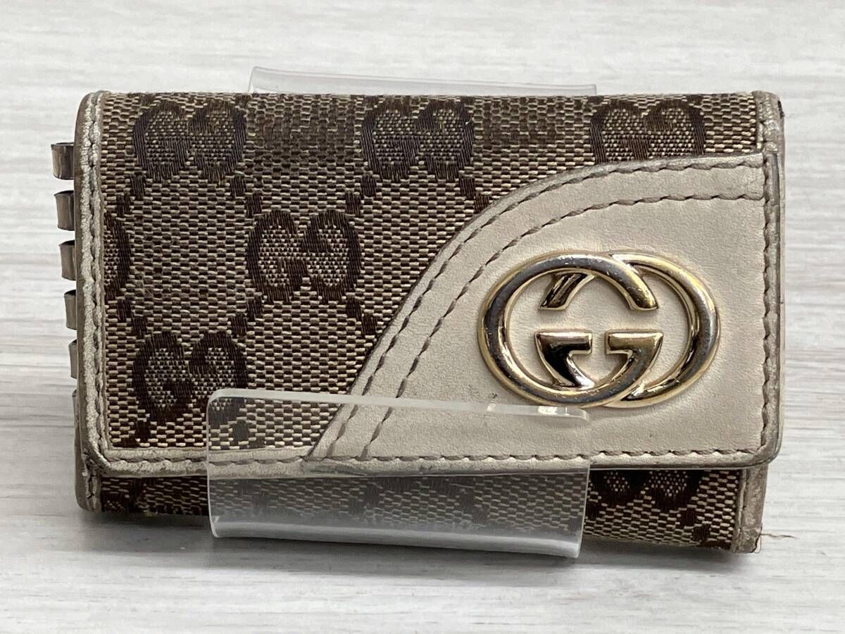 未使用品☆GUCCI オールドグッチ 6連キーケース 茶 キャンバス イタリア製 楽天市場】【中古】GUCCI グッチ GGキャンバス 6連キーケース