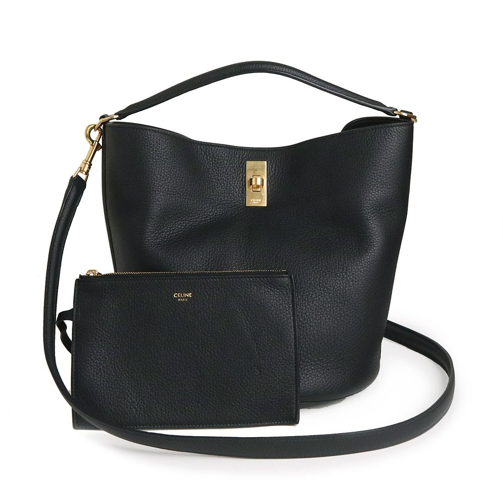 セリーヌ バケット 16 セーズ 2way ショルダー ハンドバッグ 斜め掛け  