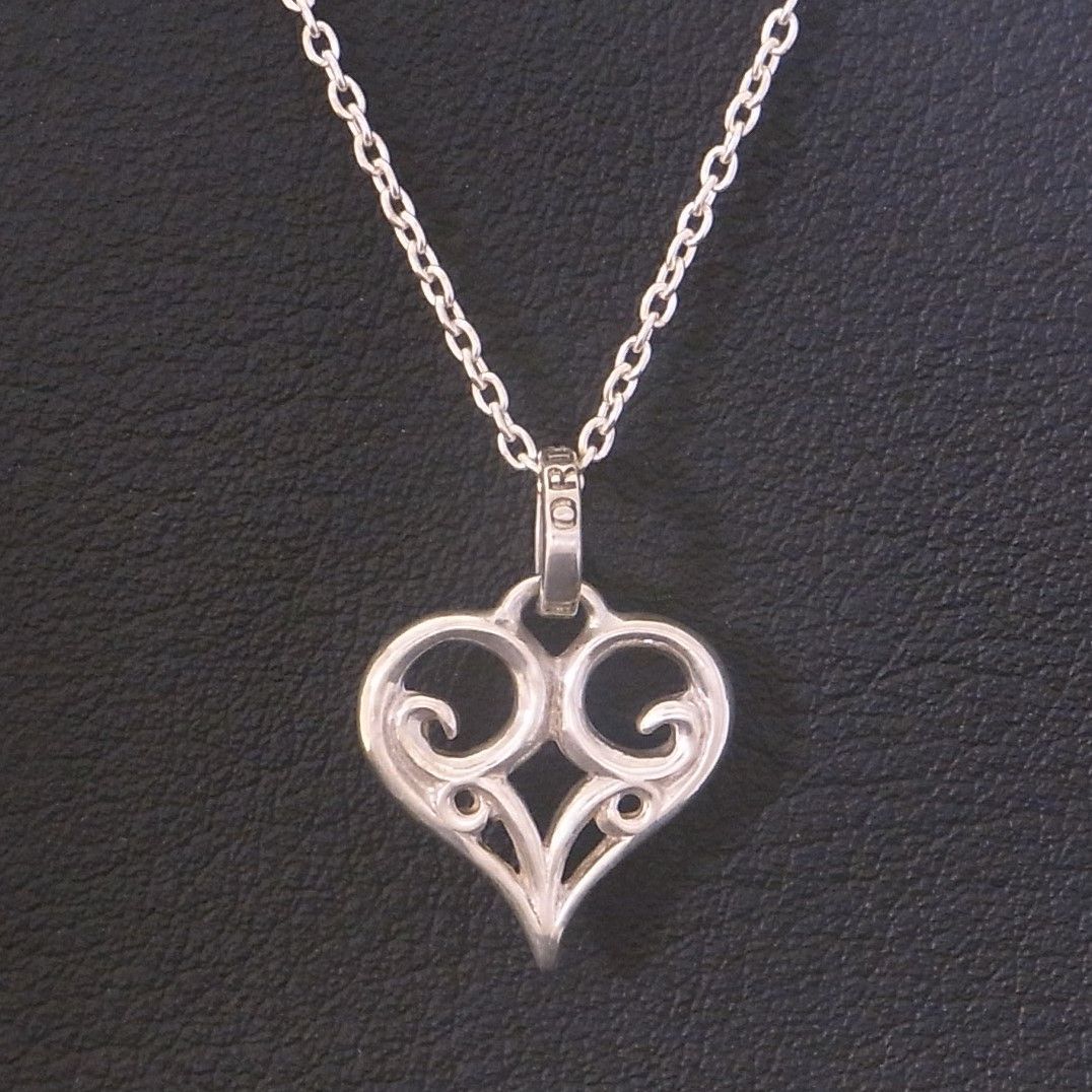 ロイヤルオーダー シルバー ネックレス ハート ヴィンテージ クロム