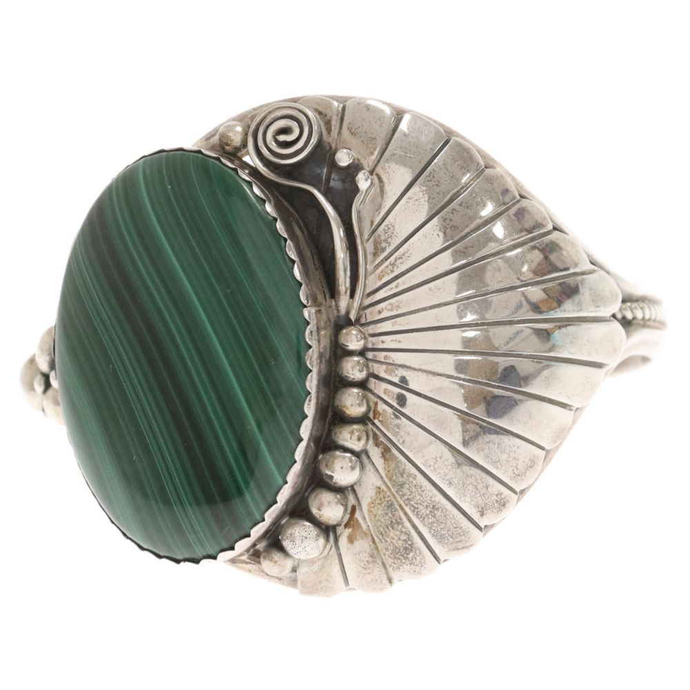 インディアンジュエリー ターコイズ バングル シルバー INDIANJEWELRY (インディアンジュエリー) E刻印 ターコイズ付き