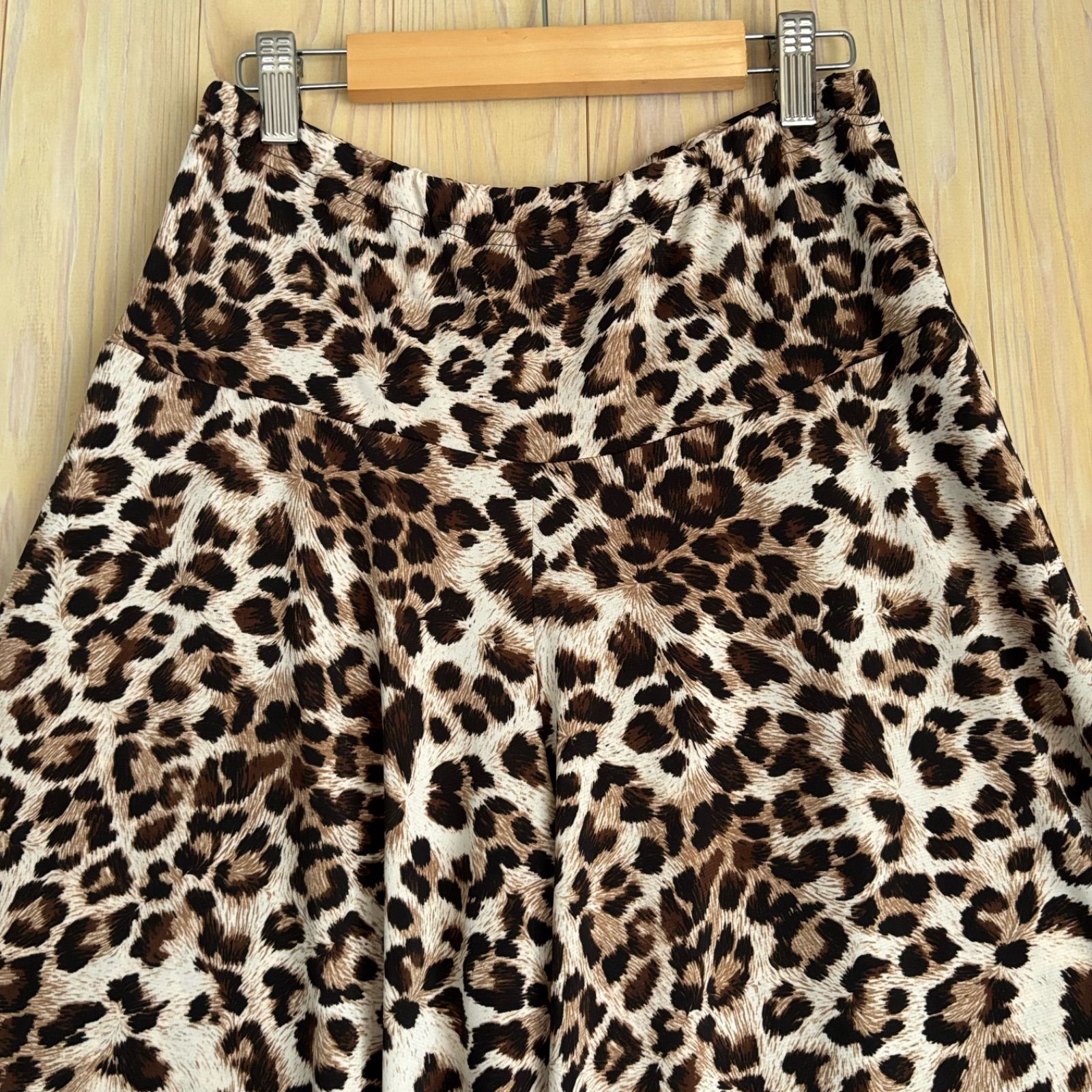 1362 REGINA ROMANTICOレジィーナロマンティコ ヒョウ柄 40 ガウチョパンツ さらさらワイドパンツ スカパン DECORATOM_COM_BR