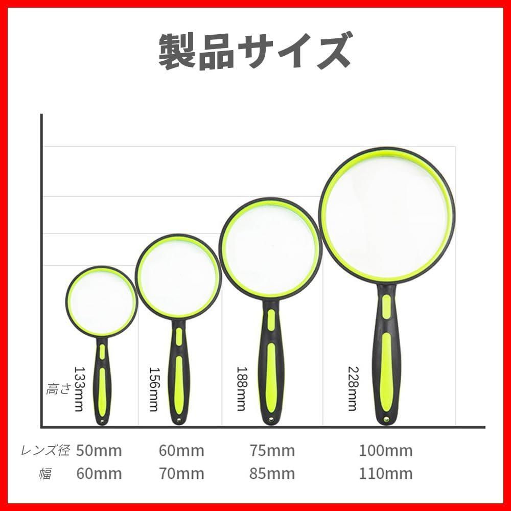 手持ちルーペ 拡大鏡 虫眼鏡 拡大レンズ 10倍ルーペ レンズ径50mm