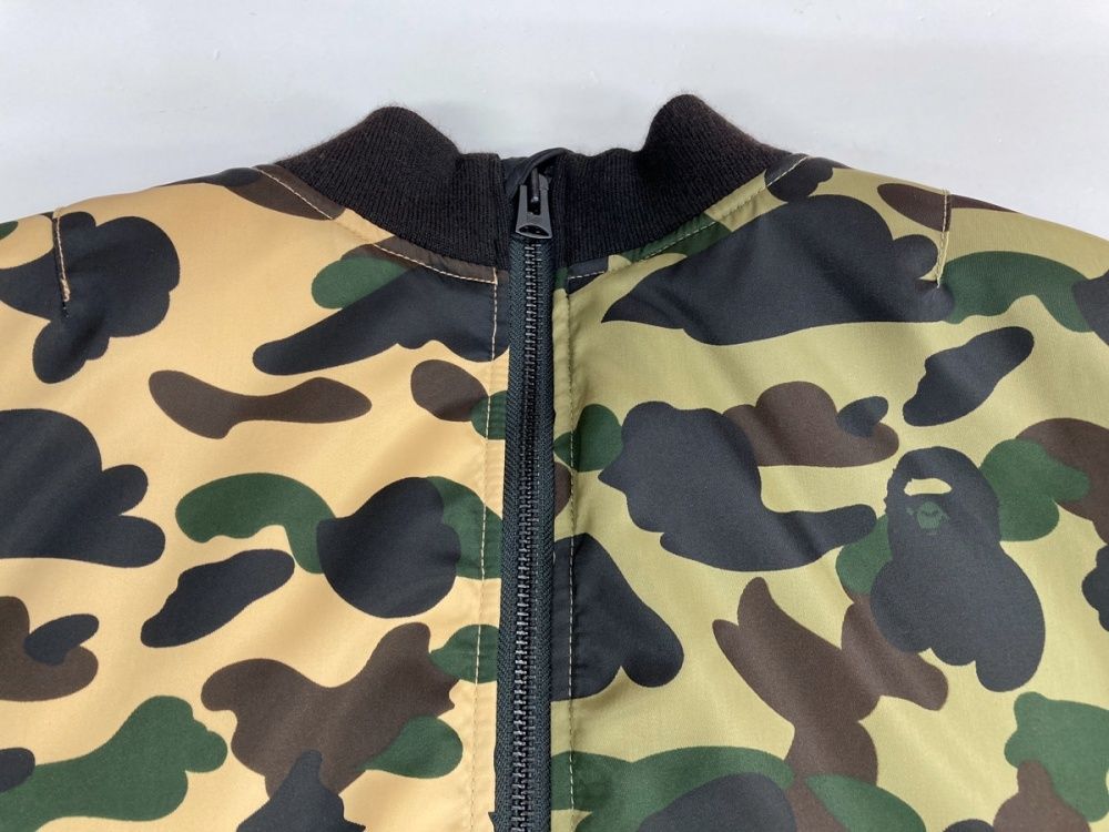 アベイシングエイプ A BATHING APE 1ST CAMO HALF MA-1 BOMBER JACKET ファーストカモ ハーフ セパレート  ブルゾン シェルボンバー 001HJE801022X ジャケット 迷彩 カーキ Lサイズ 104MT-312 - メルカリ