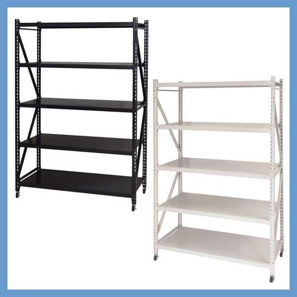 スチール製のラルドボルトレスシェルフ ハンマートーン仕上げ