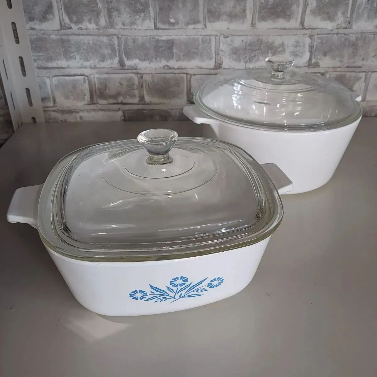 CORNING WARE コーニングウェア 蓋付き キャセロール ブルーフラワー