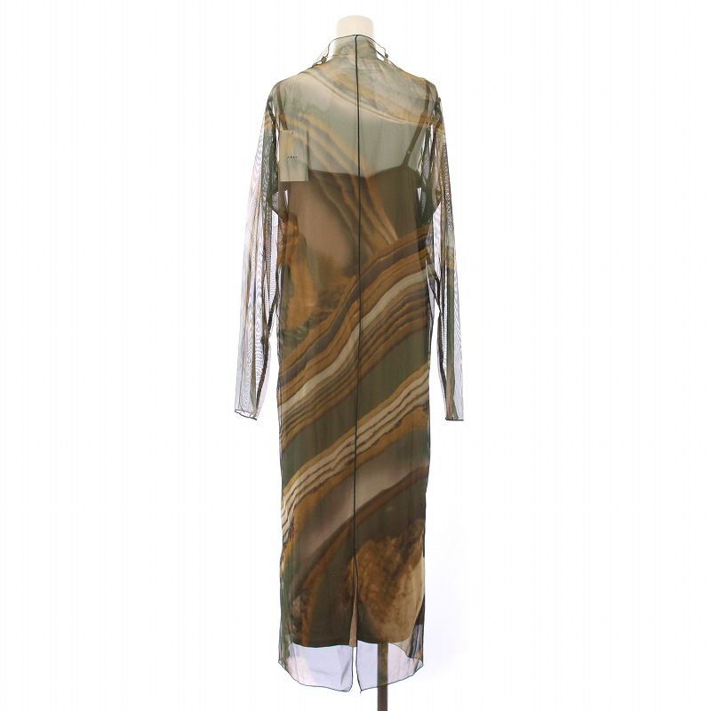 アメリビンテージ　ワンピース　シースルー　Mサイズ アメリヴィンテージ Ameri VINTAGE CROOKED STRATUM SHEER DRESS