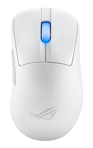 ASUS ゲーミングマウス ROG Keris II Ace | 54g軽量設計 | ワイヤレス | 最大8000Hz ポーリングレート|左右非対称エルゴノミクス形状 | 42K DPI オプティカルセンサー | 107時間のバッテリー持続 | 1億回のクリッ