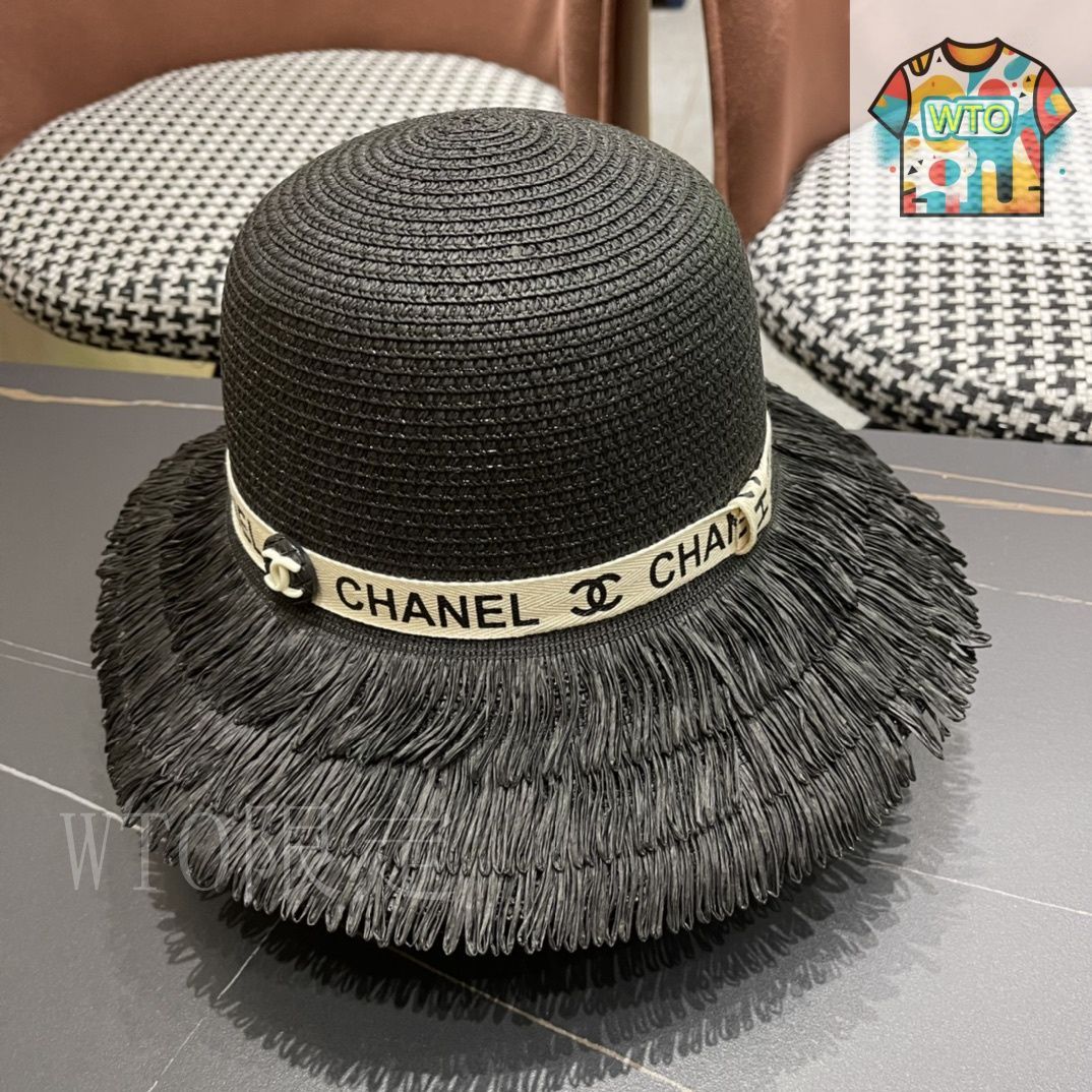 今日特価】Chanel 2024 麦わら帽 リゾート風-3 - メルカリ