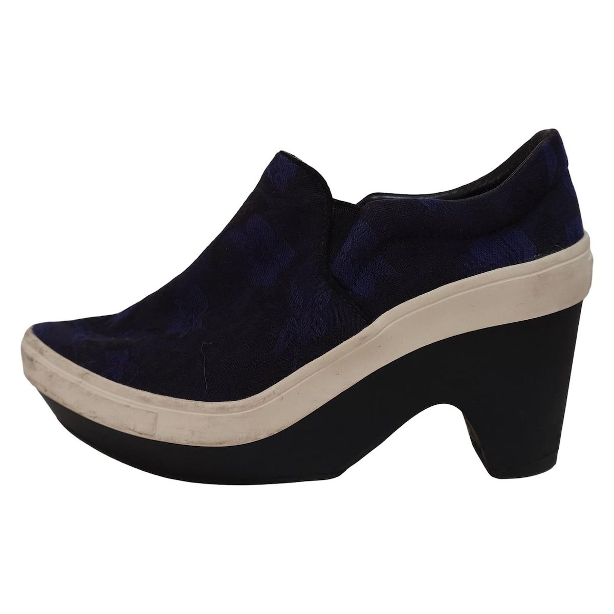 Y-3 ワイスリー ブーティ 5 レディース - ネイビー×黒×白 コットン