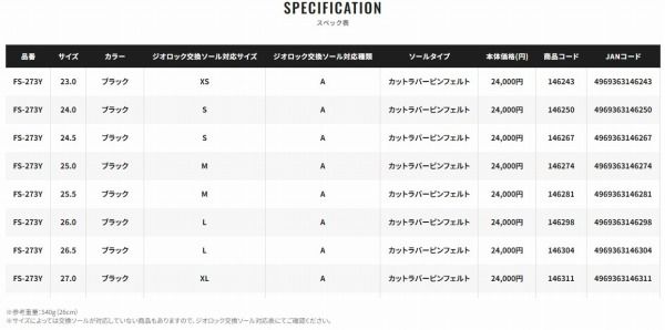 ジオロックゲームシューズ カットラバーピンフェルトFS-273Y