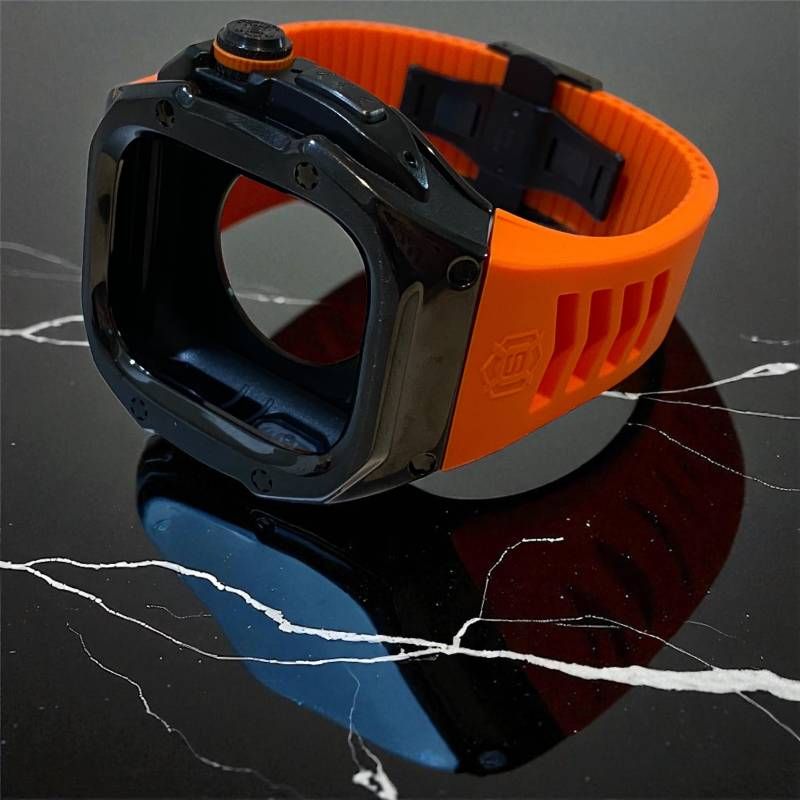 【国内正規品】 ブラックケース オレンジラバー Apple Watch Ultra 1|2|3. 49mm アップルウォッチ ウルトラ プレミアムカスタムコレクション 凛激安SALE!!