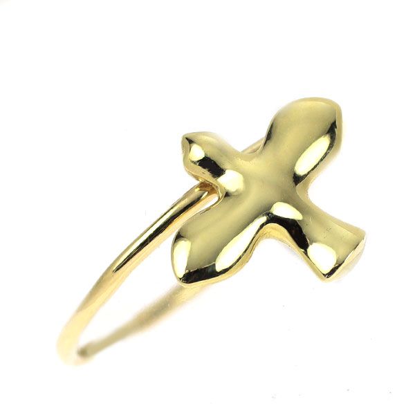 ティファニー K18YG リング バードクロス ヴィンテージ製品 - メルカリ 