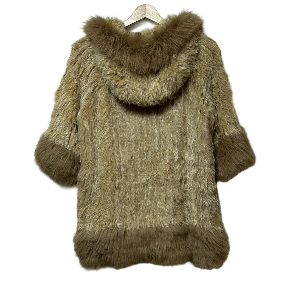 ダイアグラム コート サイズ36 S レディース - ライトブラウン 七分袖 ラビット ラパン フォックス ジップアップ 冬