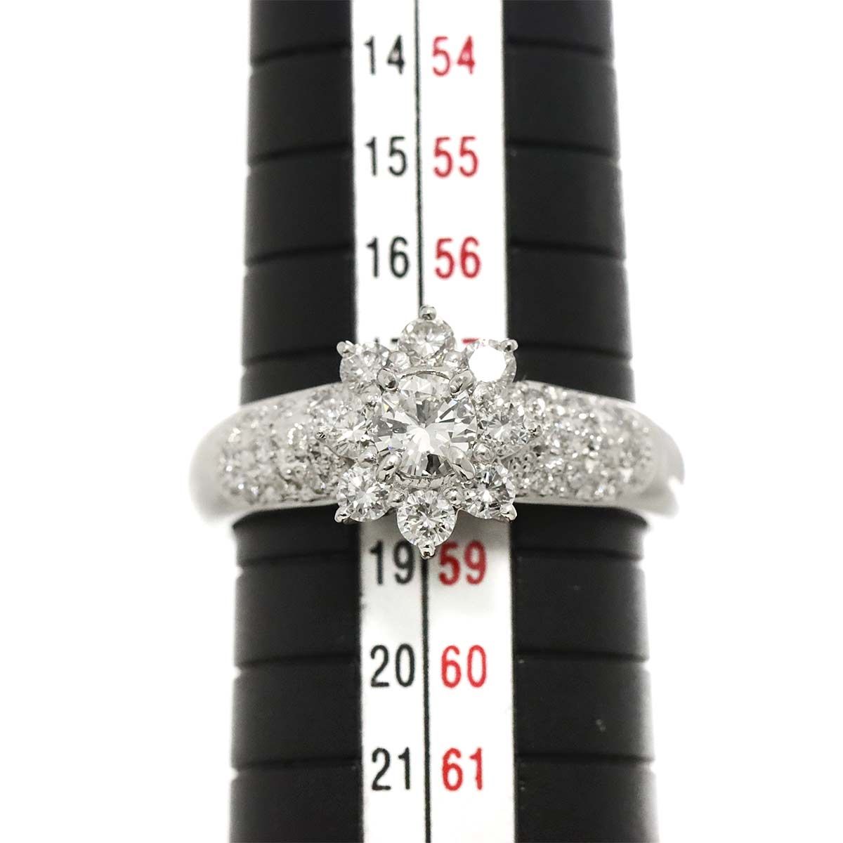 リング 18号 ダイヤ 0.31ct/0.72ct Pt プラチナ 指輪 Diamond Ring