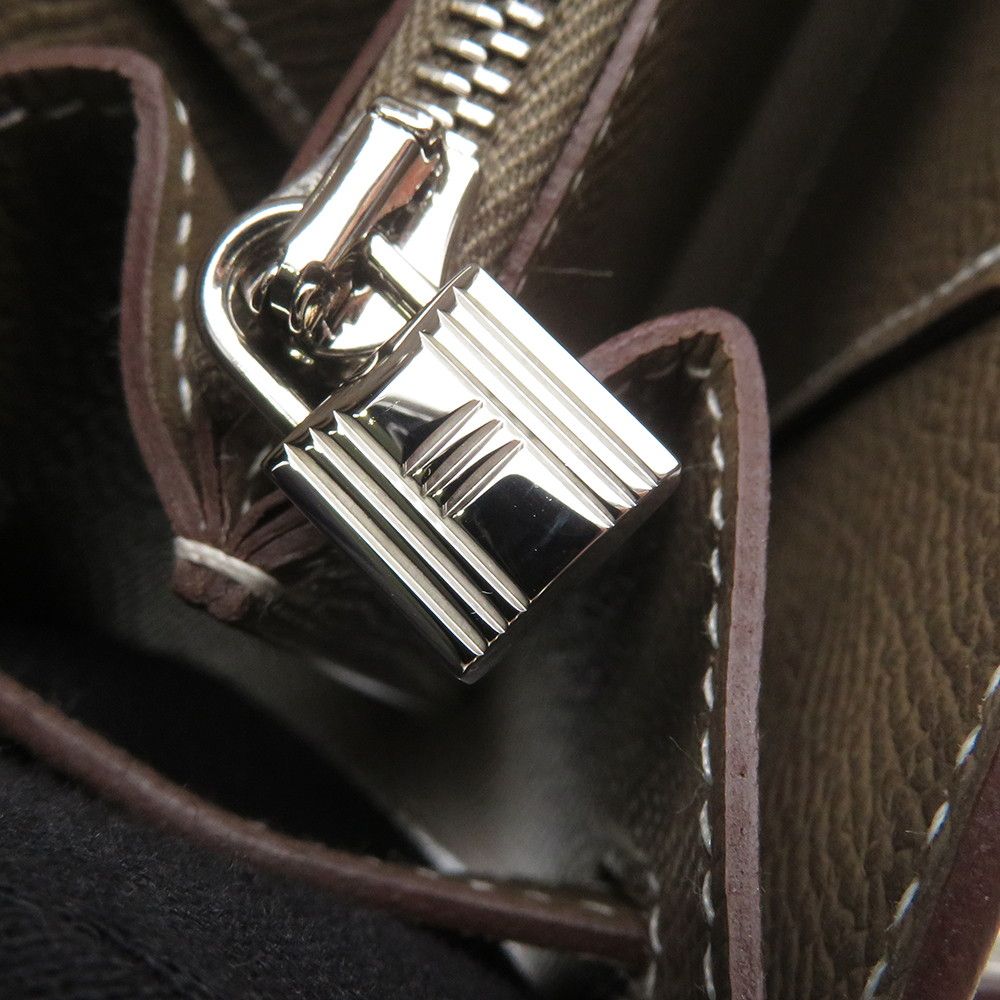 エルメス ケリーウォレット ロング トゥーゴー エトゥープ/シルバー  