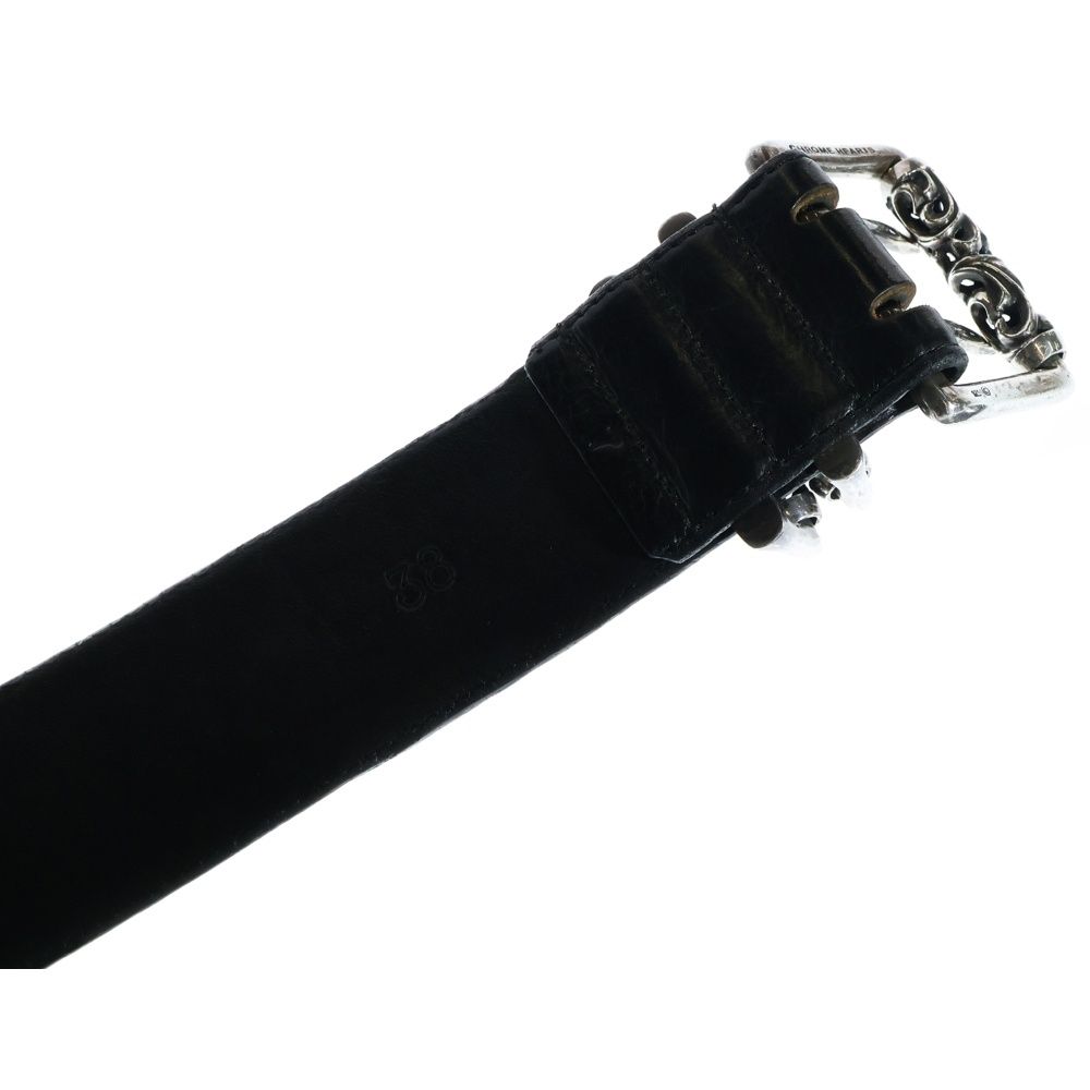 CHROME HEARTS (クロムハーツ) ダブルピンローラー ベルト DOUBLE CHROME HEARTS (クロムハーツ) ダブルピンローラー ベルト DOUBLE